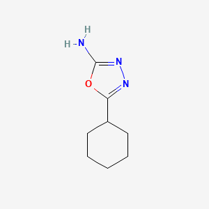 5-Cyclohexyl-1,3,4-oxadiazol-2-amine chemical structure (CAS 98427-18-0)