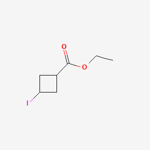 Ethyl 3-iodocyclobutanecarboxylate chemical structure (CAS 98431-45-9)