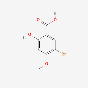 5-Bromo-2-hydroxy-4-methoxybenzoic acid chemical structure (CAS 98437-41-3)