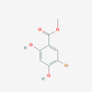 Methyl 5-bromo-2,4-dihydroxybenzoate chemical structure (CAS 98437-43-5)