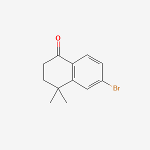 6-Bromo-4,4-dimethyl-3,4-dihydronaphthalen-1(2H)-one chemical structure (CAS 98453-60-2)