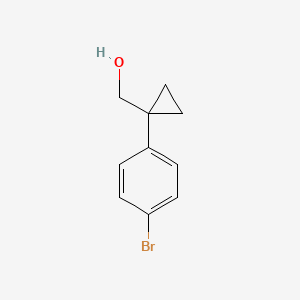 (1-(4-Bromophenyl)cyclopropyl)methanol chemical structure (CAS 98480-31-0)