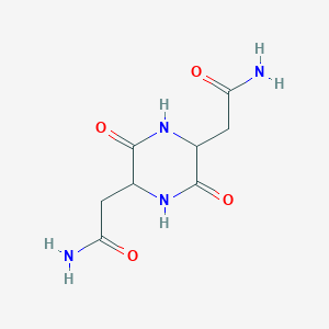 2,2'-(3,6-Dioxopiperazine-2,5-diyl)diacetamide chemical structure (CAS 98490-54-1)