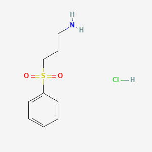 3-(Phenylsulfonyl)propan-1-amine hydrochloride chemical structure (CAS 98510-51-1)