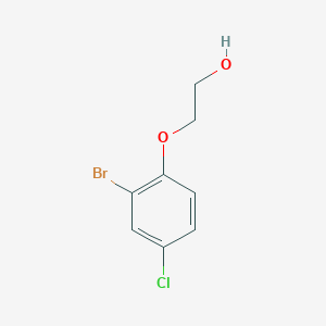 2-(2-Bromo-4-chlorophenoxy)ethan-1-ol chemical structure (CAS 98545-58-5)