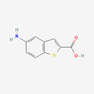 5-Aminobenzo[b]thiophene-2-carboxylic acid chemical structure (CAS 98589-46-9)