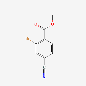 Methyl 2-bromo-4-cyanobenzoate chemical structure (CAS 98592-04-2)