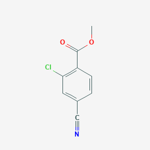 Methyl 2-chloro-4-cyanobenzoate chemical structure (CAS 98592-34-8)