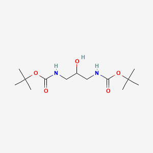 Di-tert-butyl (2-hydroxypropane-1,3-diyl)dicarbamate chemical structure (CAS 98642-15-0)