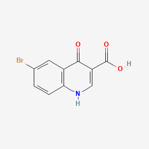 6-Bromo-4-hydroxyquinoline-3-carboxylic acid chemical structure (CAS 98948-95-9)