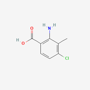 2-Amino-4-chloro-3-methylbenzoic acid chemical structure (CAS 98968-68-4)
