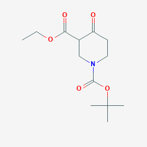 1-tert-Butyl 3-ethyl 4-oxopiperidine-1,3-dicarboxylate chemical structure (CAS 98977-34-5)