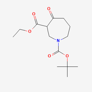 1-tert-Butyl 3-ethyl 4-oxoazepane-1,3-dicarboxylate chemical structure (CAS 98977-37-8)