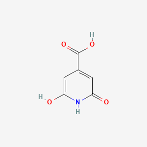6-Hydroxy-2-oxo-1,2-dihydropyridine-4-carboxylic acid chemical structure (CAS 99-11-6)