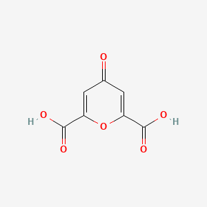 4-Oxo-4H-pyran-2,6-dicarboxylic acid chemical structure (CAS 99-32-1)