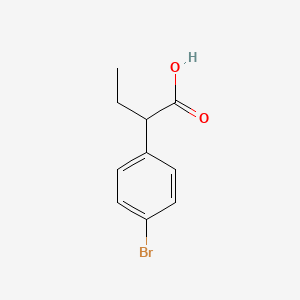 2-(4-Bromophenyl)butanoic acid chemical structure (CAS 99070-18-5)
