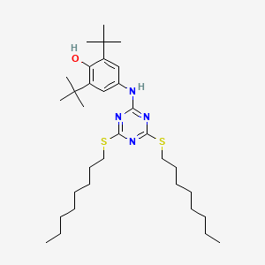 4-((4,6-Bis(octylthio)-1,3,5-triazin-2-yl)amino)-2,6-di-tert-butylphenol chemical structure (CAS 991-84-4)