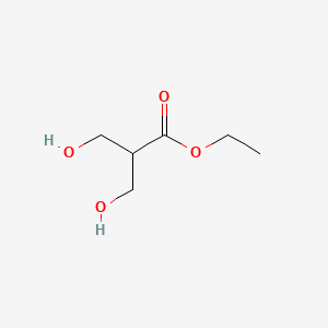 Ethyl 3-hydroxy-2-(hydroxymethyl)propanoate chemical structure (CAS 99116-11-7)