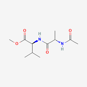 (S)-Methyl 2-((S)-2-acetamidopropanamido)-3-methylbutanoate chemical structure (CAS 99141-91-0)