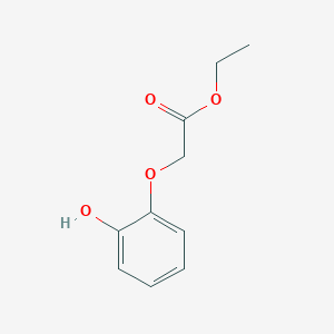 Ethyl 2-(2-hydroxyphenoxy)acetate chemical structure (CAS 99186-63-7)