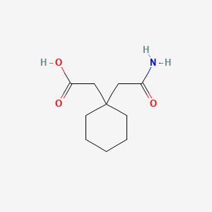 2-[1-(2-Amino-2-oxoethyl)cyclohexyl]acetic Acid chemical structure (CAS 99189-60-3)