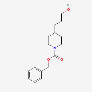 Benzyl 4-(3-hydroxypropyl)piperidine-1-carboxylate chemical structure (CAS 99198-80-8)