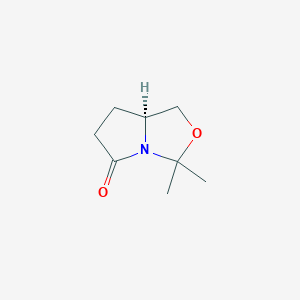 (S)-3,3-Dimethyltetrahydropyrrolo[1,2-c]oxazol-5(3H)-one chemical structure (CAS 99208-71-6)