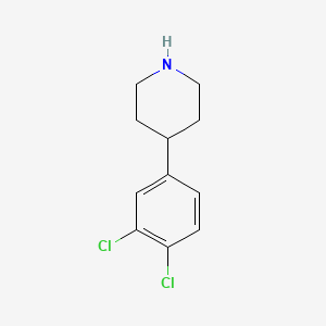 4-(3,4-Dichlorophenyl)piperidine chemical structure (CAS 99329-54-1)