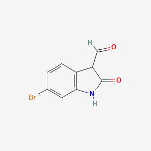 6-Bromo-2-oxo-2,3-dihydro-1H-indole-3-carbaldehyde chemical structure (CAS 99365-41-0)