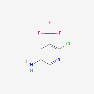 6-Chloro-5-(trifluoromethyl)pyridin-3-amine chemical structure (CAS 99368-68-0)