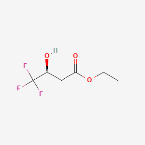 Ethyl (S)-4,4,4-trifluoro-3-hydroxybutanoate chemical structure (CAS 99437-70-4)