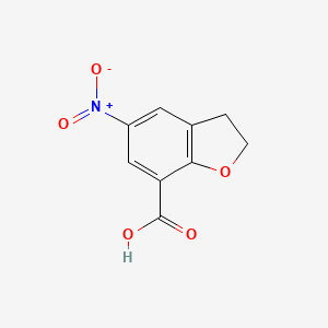 5-Nitro-2,3-dihydrobenzofuran-7-carboxylic acid chemical structure (CAS 99517-31-4)