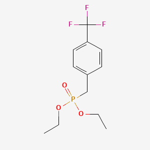 1-(Diethoxyphosphorylmethyl)-4-(trifluoromethyl)benzene chemical structure (CAS 99578-68-4)