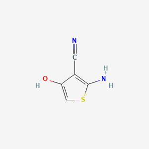 2-Amino-4-hydroxythiophene-3-carbonitrile chemical structure (CAS 99580-50-4)