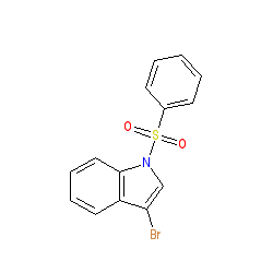 3-Bromo-1-(phenylsulfonyl)-1H-indole chemical structure (CAS 99655-68-2)
