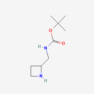 tert-Butyl (azetidin-2-ylmethyl)carbamate chemical structure (CAS 99724-21-7)