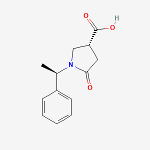 (3R)-5-Oxo-1-[(1R)-1-phenylethyl]pyrrolidine-3-carboxylic acid chemical structure (CAS 99735-43-0)