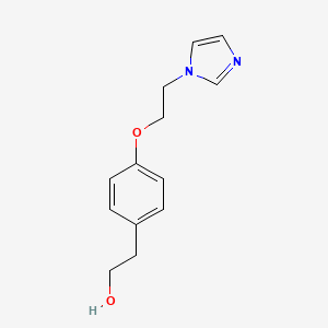 2-(4-(2-(1H-Imidazol-1-yl)ethoxy)phenyl)ethanol chemical structure (CAS 99761-74-7)