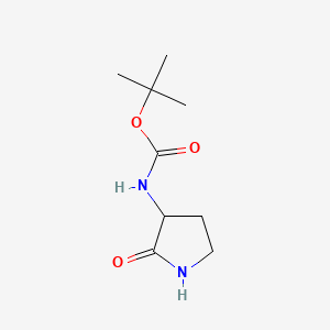 tert-Butyl (2-oxopyrrolidin-3-yl)carbamate chemical structure (CAS 99780-97-9)