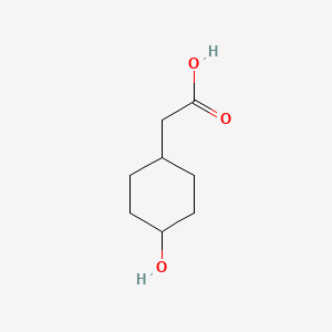 2-(4-Hydroxycyclohexyl)acetic acid chemical structure (CAS 99799-09-4)