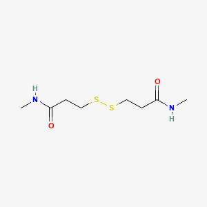 3,3'-Disulfanediylbis(N-methylpropanamide) chemical structure (CAS 999-72-4)