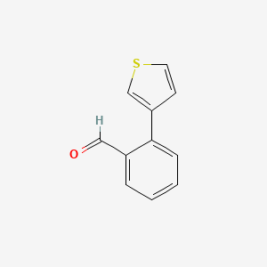 2-(Thiophen-3-yl)benzaldehyde chemical structure (CAS 99902-03-1)