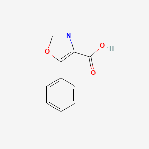 5-Phenyloxazole-4-carboxylic acid chemical structure (CAS 99924-18-2)