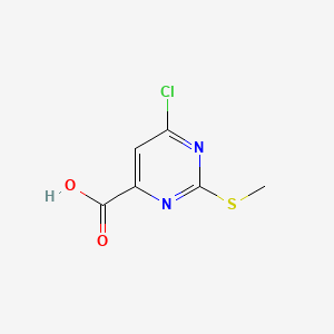 6-Chloro-2-(methylthio)pyrimidine-4-carboxylic acid chemical structure (CAS 99951-95-8)