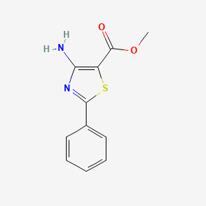 Methyl 4-amino-2-phenylthiazole-5-carboxylate chemical structure (CAS 99967-80-3)