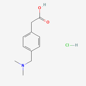 4-(Dimethylaminomethyl)phenylacetic acid hydrochloride chemical structure (CAS 99985-53-2)