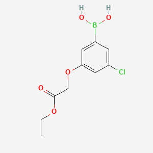 (3-Chloro-5-(2-ethoxy-2-oxoethoxy)phenyl)boronic acid chemical structure