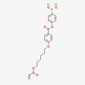 (4-((4-((6-(Acryloyloxy)hexyl)oxy)benzoyl)oxy)phenyl)boronic acid chemical structure