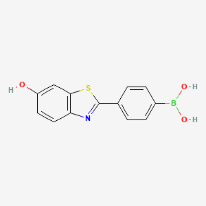 (4-(6-Hydroxybenzo[d]thiazol-2-yl)phenyl)boronic acid chemical structure
