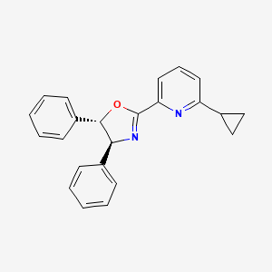 (4S,5S)-2-(6-Cyclopropylpyridin-2-yl)-4,5-diphenyl-4,5-dihydrooxazole chemical structure